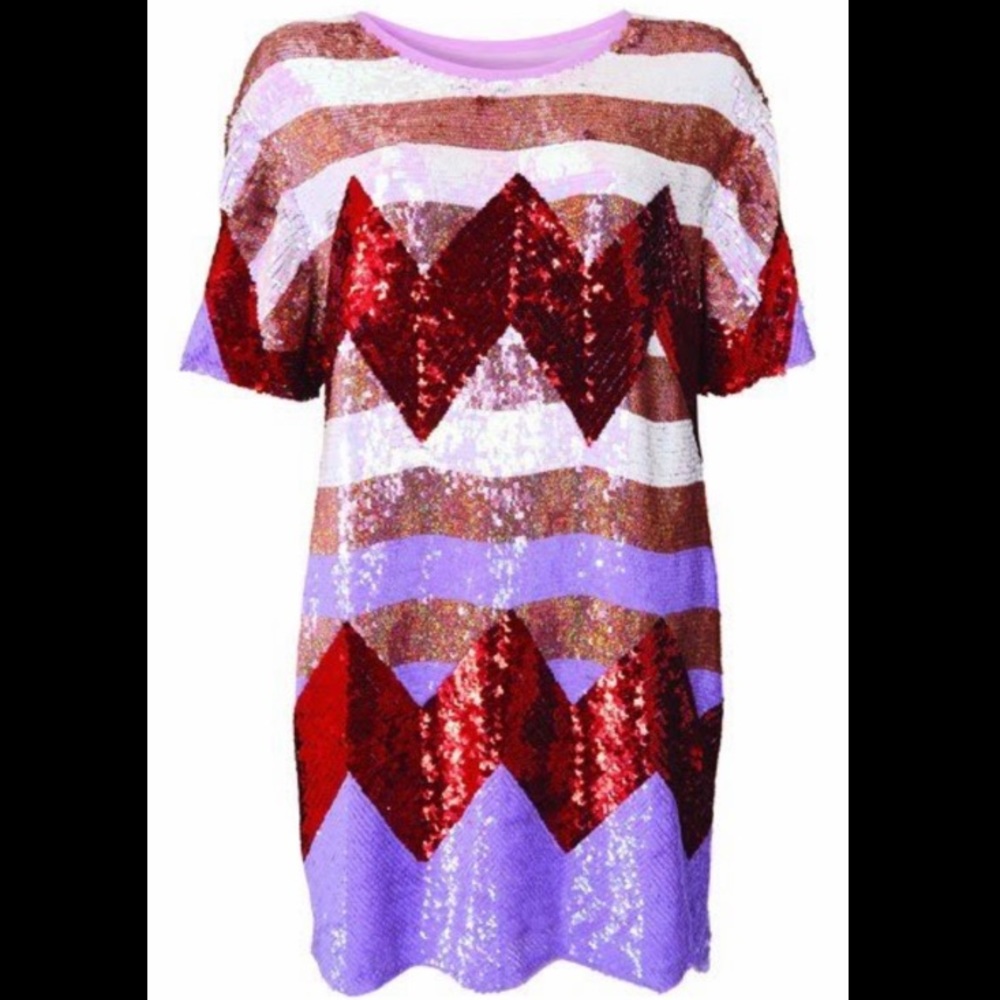 Sparkling Sequin Shift Dress x Louise Gray/Topshop